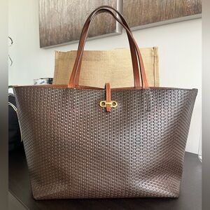 Salvatore Ferragamo woven tote brown